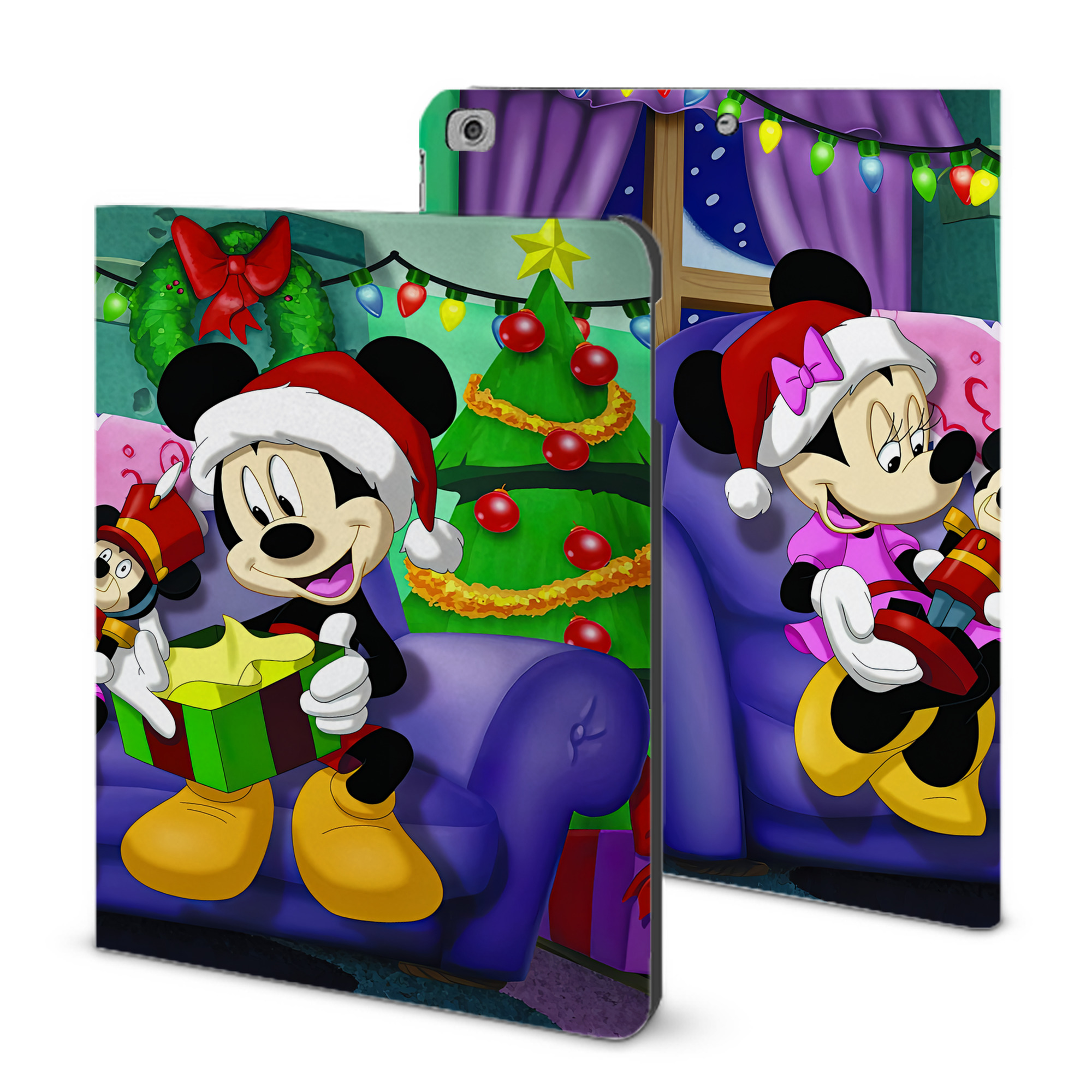 （画像用） ミッキーマウス Mickey Mouse IPad ケース ブック型 PUレザー TPU 耐衝撃 軽量 薄型 ペン収納なし 全面保護 IPad 各モデル対応